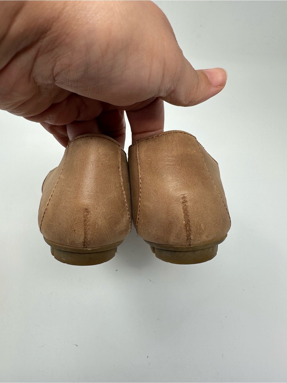 Born Sebra Brown Leather Flat with Cautioned Sole Women's Size 8W - Picture 10 of 15